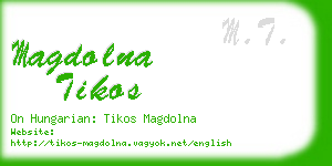 magdolna tikos business card
